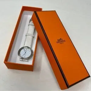 Hermès Steel Olympia/Clipper Watch with Light Blue Face Unisex Hermes | Accessories | Herms Steel Olympiaclipper Watch With  main image 4